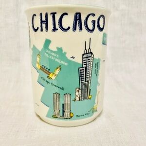 Chicago Mug | Ceramic Coffee Cup Souvenir | Windy City \White …